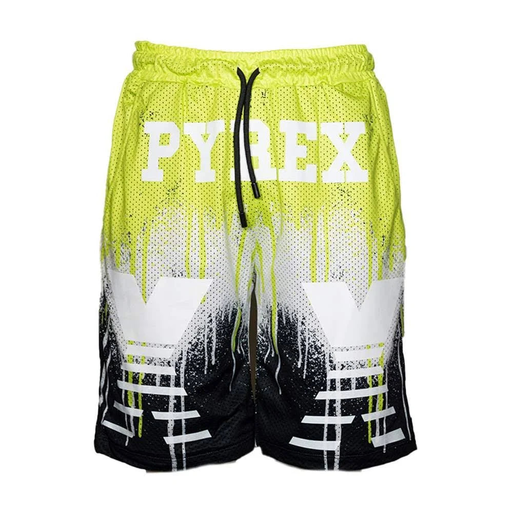 Bermuda in rete PYREX design bomboletta Giallo Lime nero