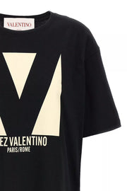 T-shirt VALENTINO stampa Chez valentino nera