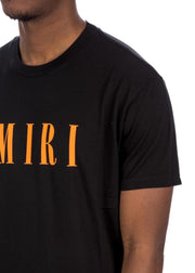 T-shirt AMIRI logo Core arancione nera