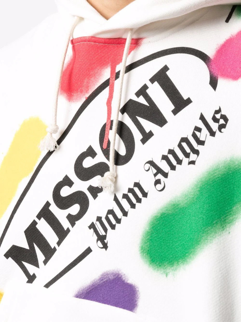 Bluza PALM ANGELS x MISSONI oversize z nadrukiem biała