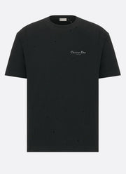 T-shirt CHRISTIAN DIOR effetto dèvorè logo nera