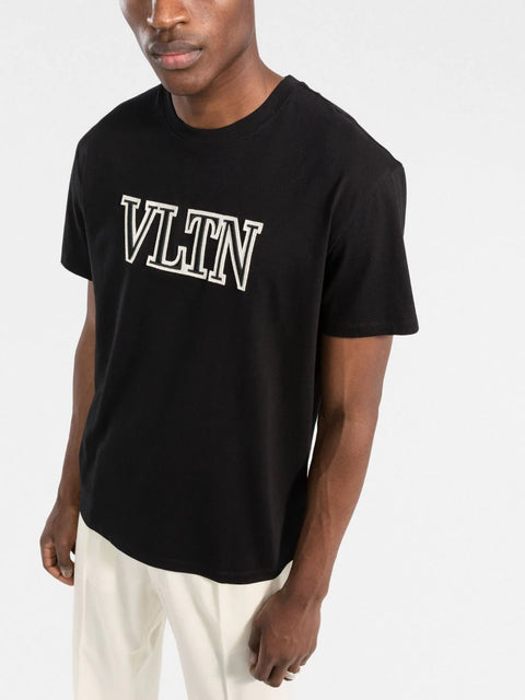 T-shirt VALENTINO con ricamo VLTN nera
