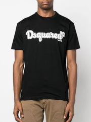 T-shirt DSQUARED2 stampa logo nera