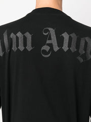 T-shirt PALM ANGELS oversize con logo glitter nera