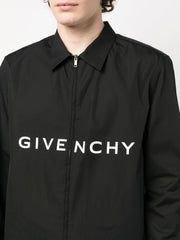 Camicia GIVENCHY in popeline con zip stampa nera