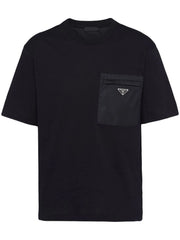 T-shirt PRADA tasca Re-nylon con logo nera