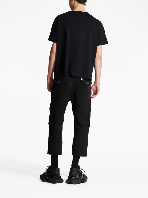 T-shirt BALMAIN large fit stampa 70s nera