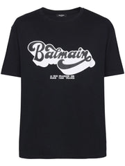 T-shirt BALMAIN large fit stampa 70s nera
