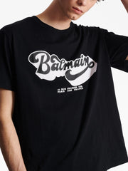 T-shirt BALMAIN large fit stampa 70s nera