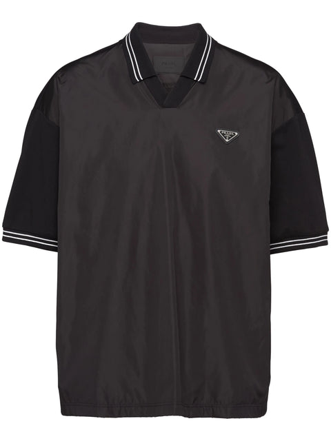 Polo PRADA re-nylon con placca nera