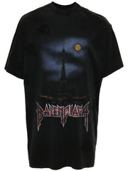 T-shirt BALENCIAGA oversize fit Paris Moon vintage nera