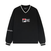 Maglia PROPAGANDA x FILA pullover scollo a V nero