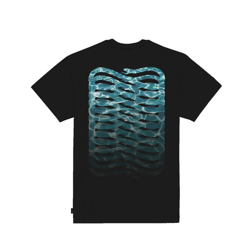 T-shirt PROPAGANDA stampa Ribs Waves nero