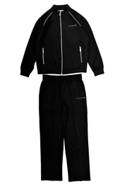 Completo tuta in viscosa JOHN RICHMOND X felpa zip + pantalone nero