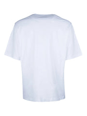T-shirt PRADA con placca oversize logo bianca