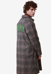 Cappotto ROBE DI KAPPA patch logo tartan grigio