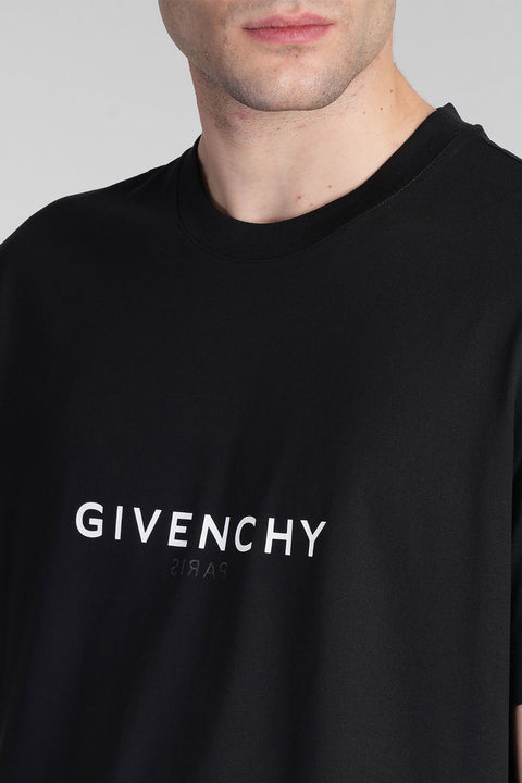 T-shirt GIVENCHY logo reverse oversize nera