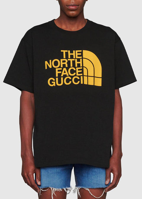 T-shirt GUCCI x THE NORTH FACE oversize nera
