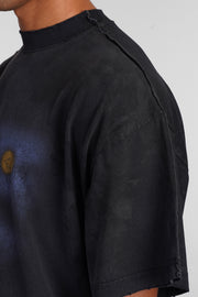 T-shirt BALENCIAGA oversize fit Paris Moon vintage nera