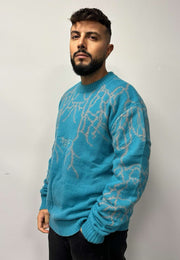 Maglione PHOBIA jumper fulmini in jacquard verde