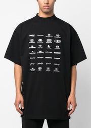 T-shirt BALENCIAGA oversize fit logo Archives nera