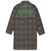 Cappotto ROBE DI KAPPA patch logo tartan grigio