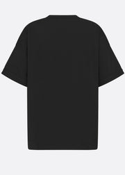 T-shirt CHRISTIAN DIOR & STONE ISLAND oversize fit logo ricamo nera