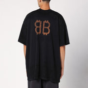 T-shirt BALENCIAGA oversize fit Paris Moon vintage nera