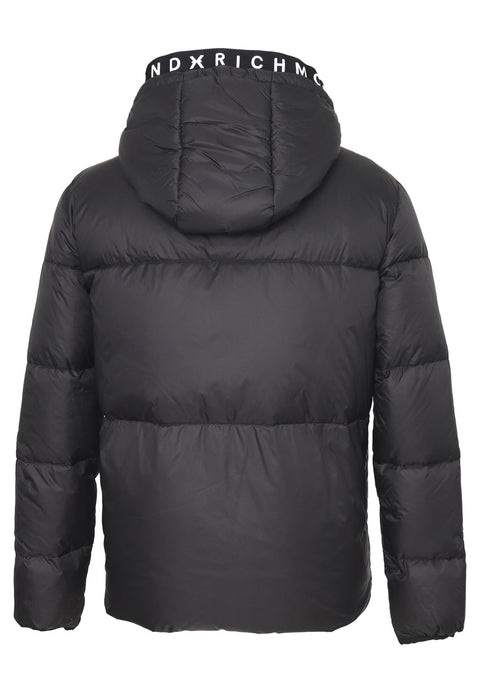 Piumino RICHMOND X con cappuccio inserti logo nero