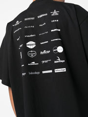 T-shirt BALENCIAGA oversize fit logo Archives nera