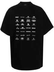 T-shirt BALENCIAGA oversize fit logo Archives nera