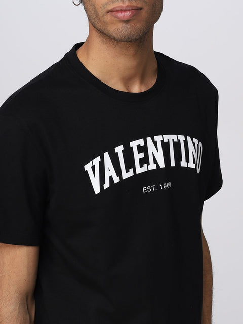 T-shirt VALENTINO stampa logo nera