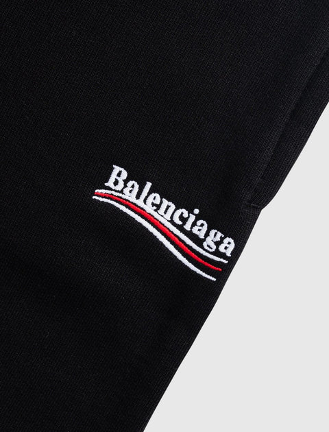 Pantalone unisex BALENCIAGA logo ricamato Political Campaign jogger Nero