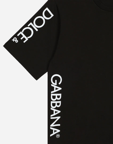 T-shirt DOLCE & GABBANA con stampa laterale nera