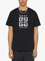 T-shirt GIVENCHY logo 4G Stars slim fit nera