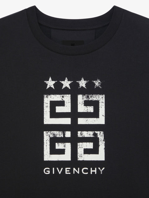 T-shirt GIVENCHY logo 4G Stars slim fit nera