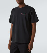 T-shirt GUCCI con logo oversize nera