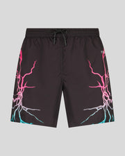 Costume PHOBIA swimboxer nero fulmini rosa e blu