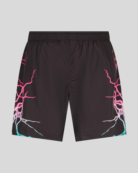 Costume PHOBIA swimboxer nero fulmini rosa e blu