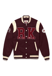 Giubbotto bomber ROBE DI KAPPA patch applicati rosso tibetano