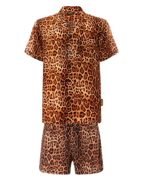 Completo mare 4GIVENESS camicia + boxer leopard