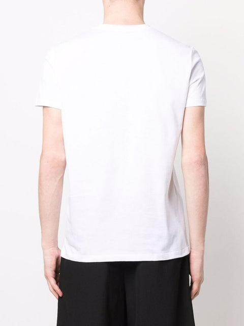 T-shirt BALMAIN logo floccato bianca