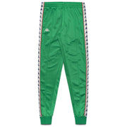 Pantalone tuta KAPPA 222 banda verde/bianco antico/rosso