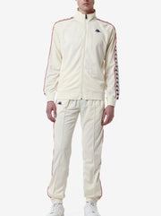Completo tuta KAPPA 222 Banda giacca + pantalone bianco antico/blue/rosso