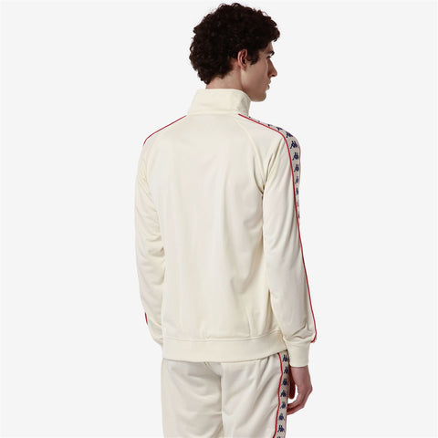 Completo tuta KAPPA 222 Banda giacca + pantalone bianco antico/blue/rosso