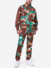 Completo tuta KAPPA 222 Banda giacca + pantalone Graphik camouflage marrone tabacco/verde