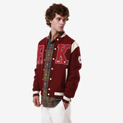 Giubbotto bomber ROBE DI KAPPA patch applicati rosso tibetano