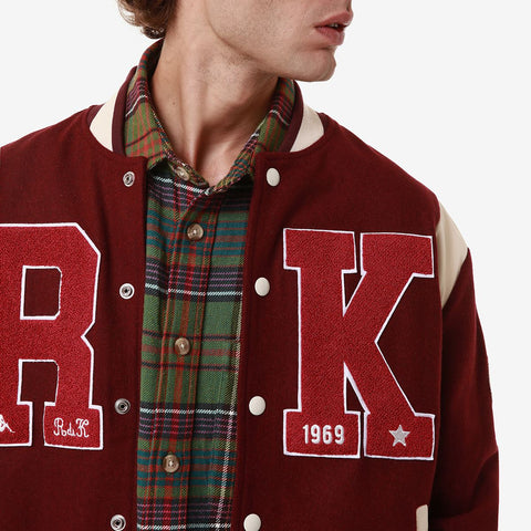 Giubbotto bomber ROBE DI KAPPA patch applicati rosso tibetano