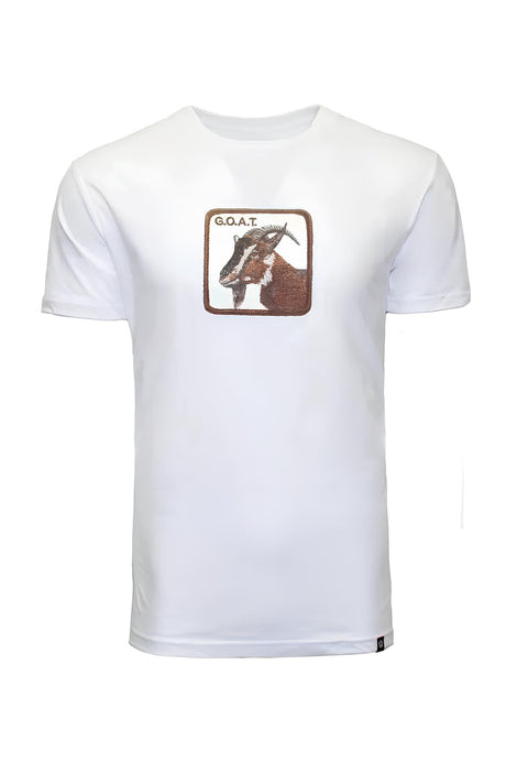 T-shirt GOORIN BROS Goat G.O.A.T. Flat Hand The Farm bianco