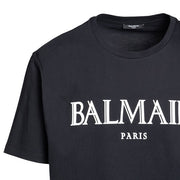 T-shirt BALMAIN large fit logo gommato nera